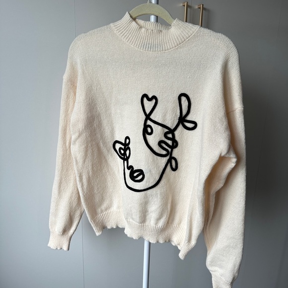 Shein line art sweater - Picture 2 of 2